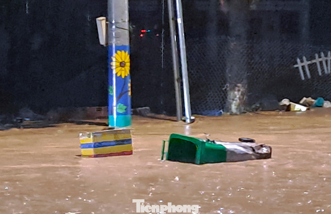 Cơn mưa diễn ra trong thời gian ngắn nhưng đã khiến nhiều tuyến phố Quy Nhơn bị ngập. Ảnh: Trương Định