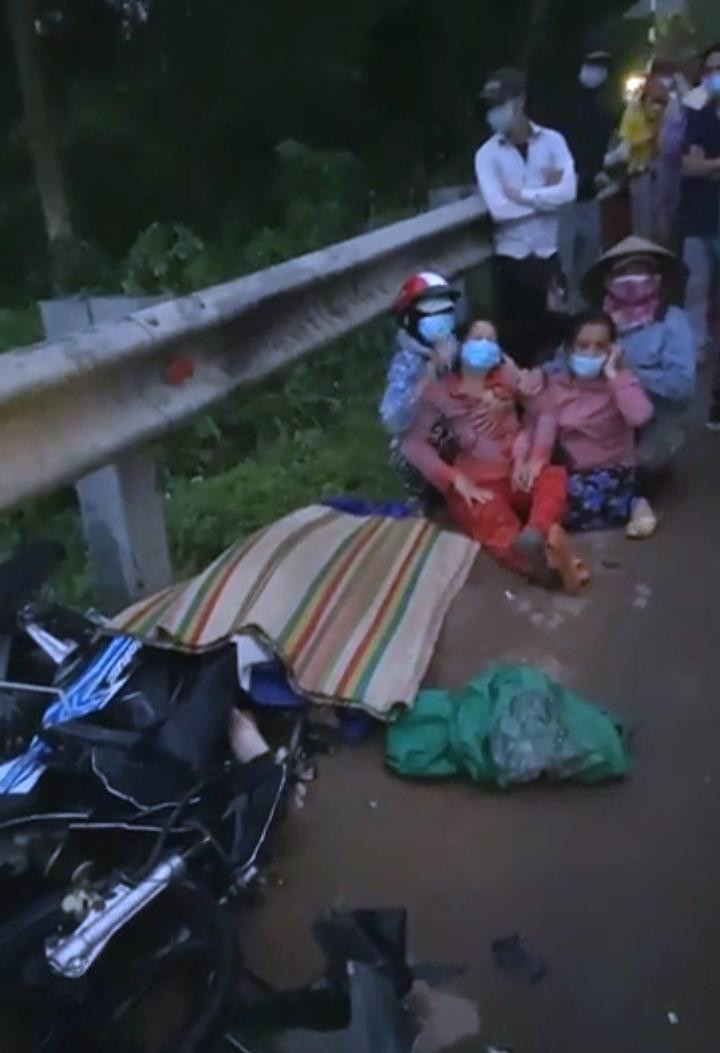 Hiện trường vụ tai nạn giao thông.