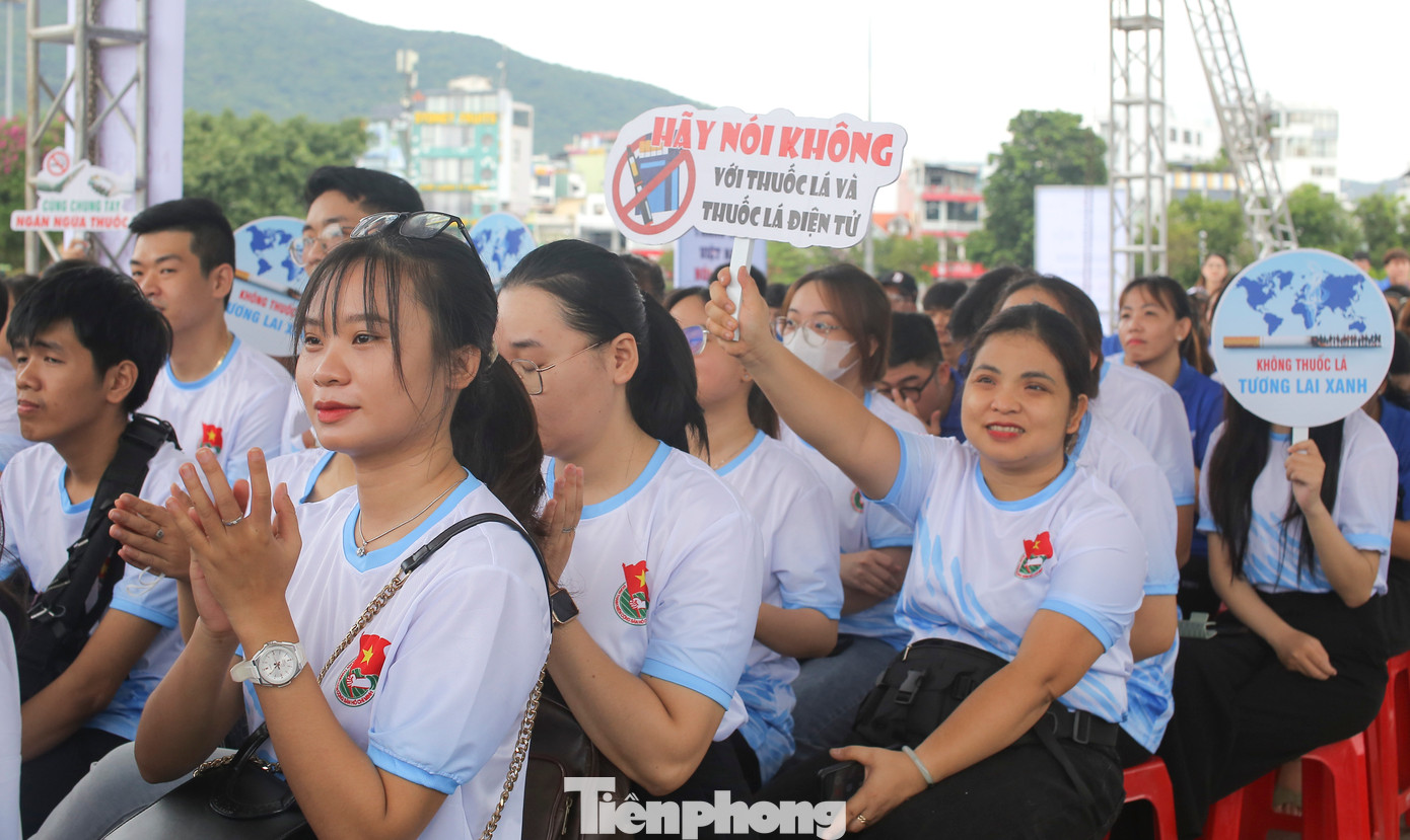 Ngày hội Thanh niên Việt Nam nói không với thuốc lá và thuốc lá điện tử năm 2024. Ảnh: Trương Định Ngày hội Thanh niên Việt Nam nói không với thuốc lá và thuốc lá điện tử năm 2024. Ảnh: Trương Định