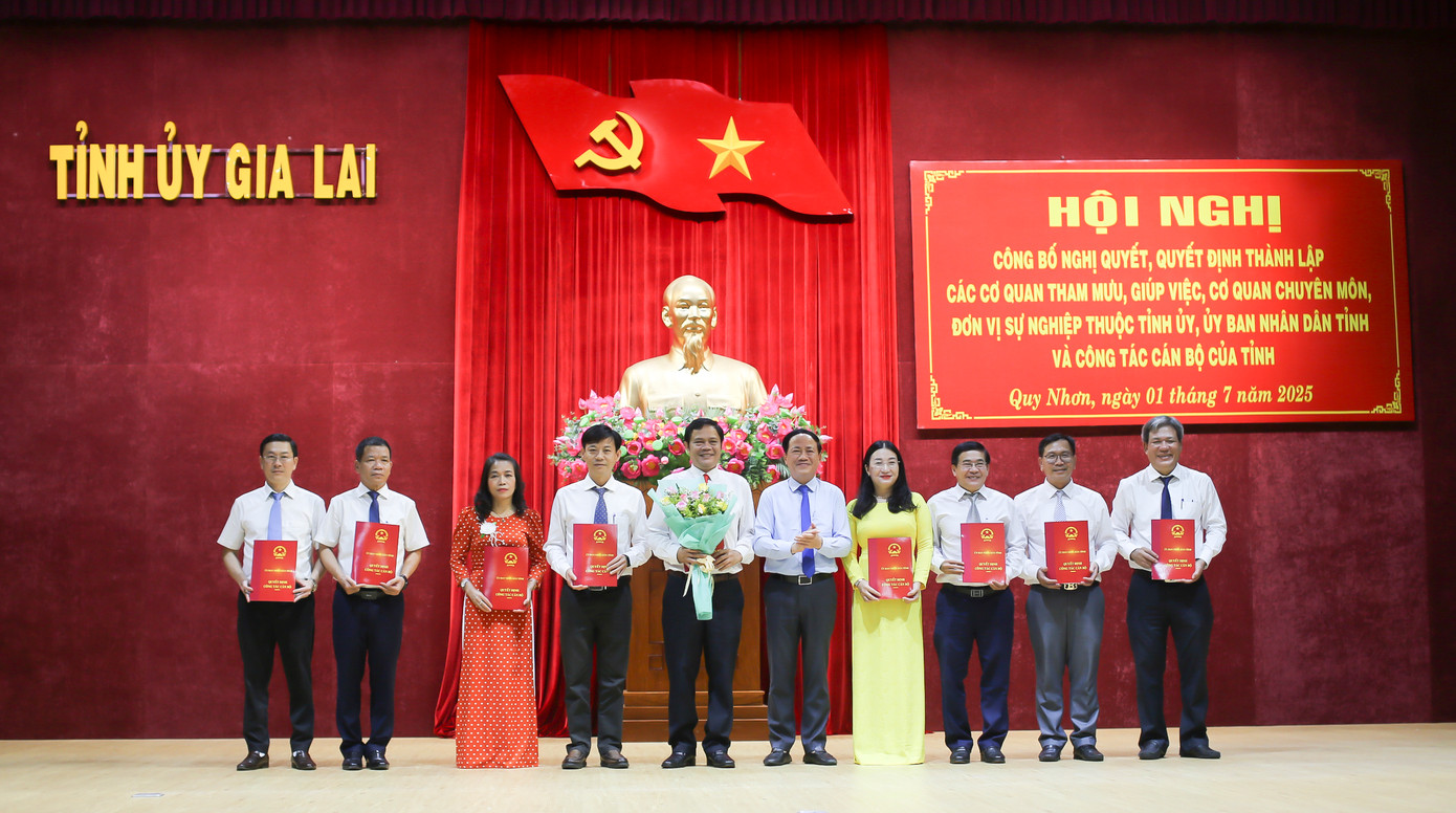 Giám đốc và các Phó Giám đốc Sở Tài chính tỉnh Gia Lai mới. Ảnh: Trương Định Giám đốc và các Phó Giám đốc Sở Tài chính tỉnh Gia Lai mới. Ảnh: Trương Định