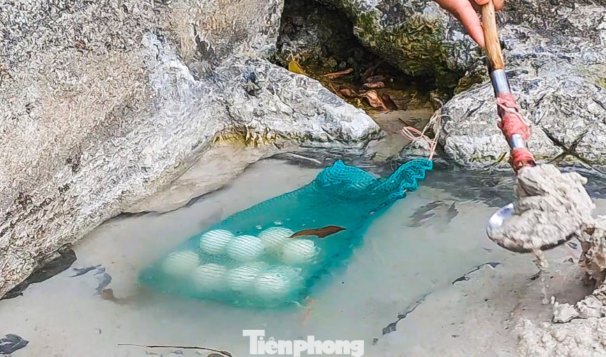 Trứng luộc nếu muốn chín nhanh hơn thì có thể vùi trong cát. (Ảnh: Trương Định)