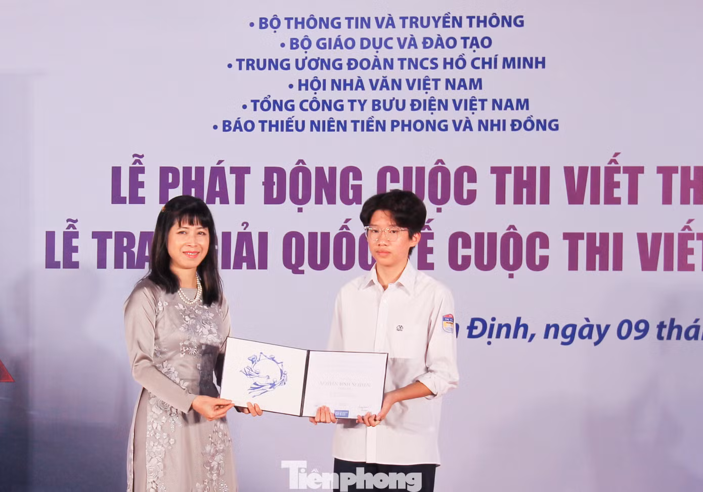 Em Nguyễn Bình Nguyên (lớp 9A1, trường THCS Nguyễn Tri Phương, quận Ba Đình, Hà Nội). Ảnh: Trương Định