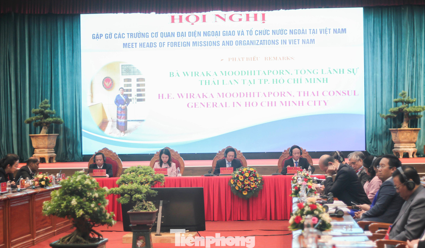Hội nghị Gặp gỡ các trưởng cơ quan đại diện ngoại giao và tổ chức nước ngoài tại Việt Nam. (Ảnh: Trương Định).