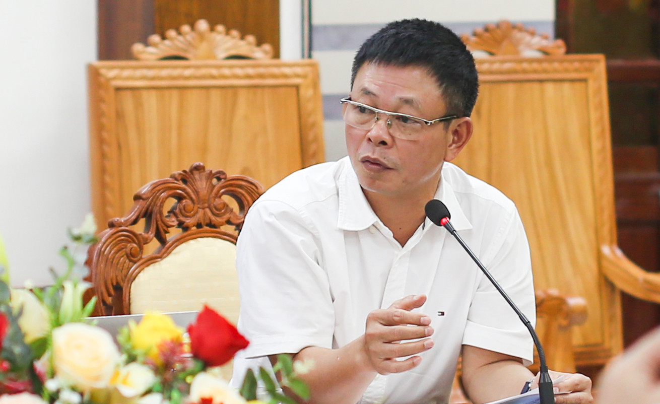 Tổng Biên tập Báo Tiền Phong Phùng Công Sưởng phát biểu. Ảnh: Trương Định