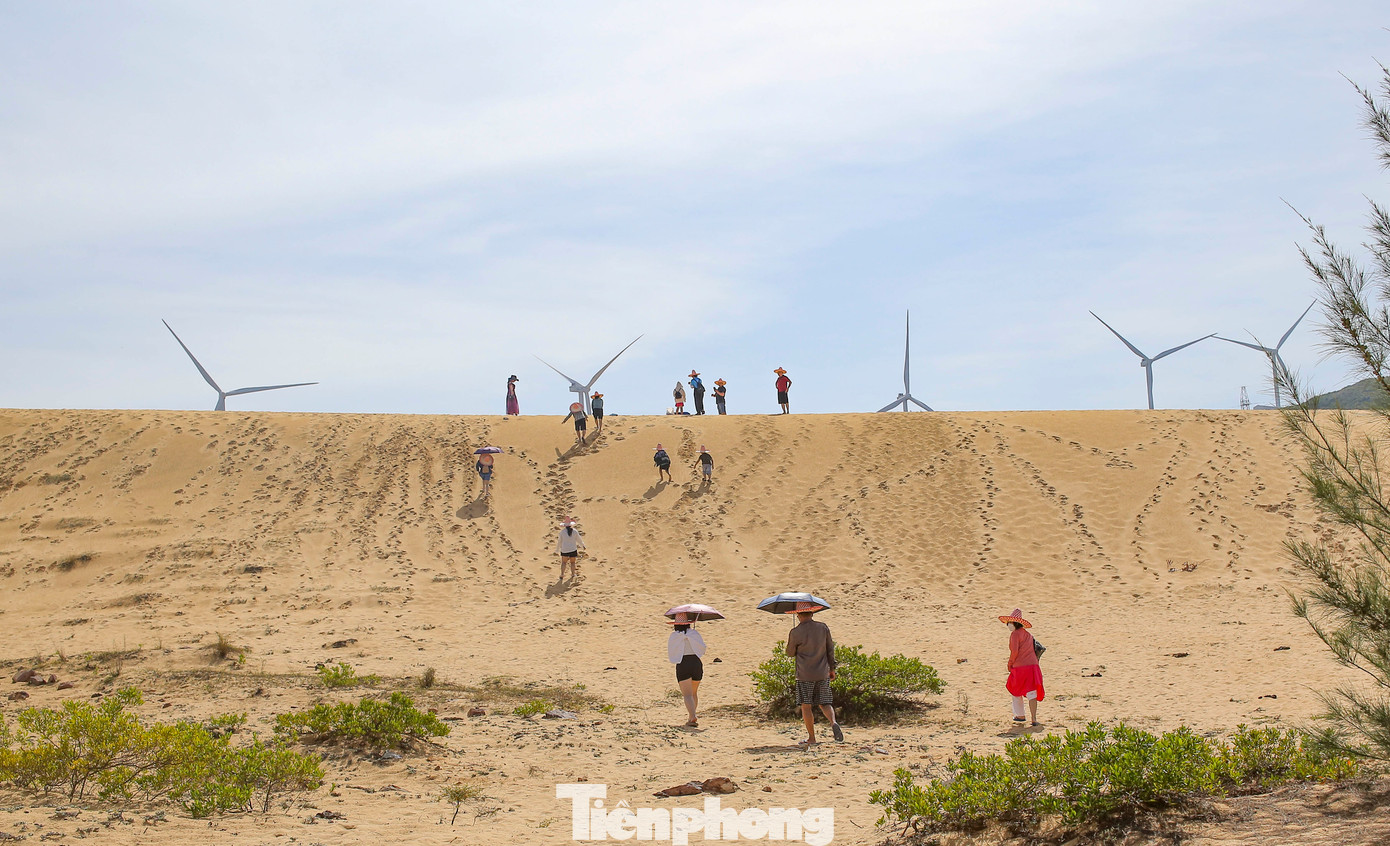 Cảm nhận đầu tiên khi đặt trên đồi cát Phương Mai, là sự hút hồn bởi vẻ đẹp còn rất hoang sơ. Ảnh: Trương Định Cảm nhận đầu tiên khi đặt trên đồi cát Phương Mai, là sự hút hồn bởi vẻ đẹp còn rất hoang sơ. Ảnh: Trương Định
