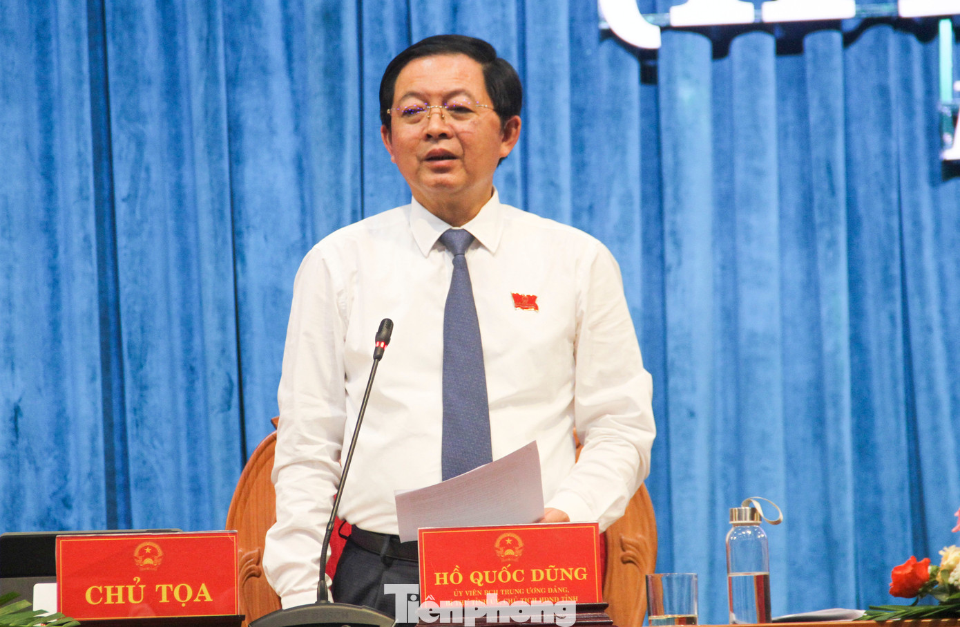 Ông Hồ Quốc Dũng - Bí thư Tỉnh ủy, Chủ tịch HĐND tỉnh Bình Định. (Ảnh: Trương Định)