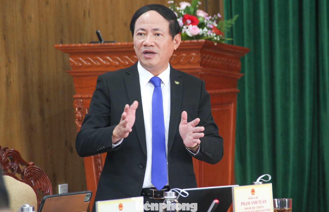 Ông Phạm Anh Tuấn, Chủ tịch UBND tỉnh Bình Định. Ảnh: Trương Định. Ông Phạm Anh Tuấn, Chủ tịch UBND tỉnh Bình Định. Ảnh: Trương Định.