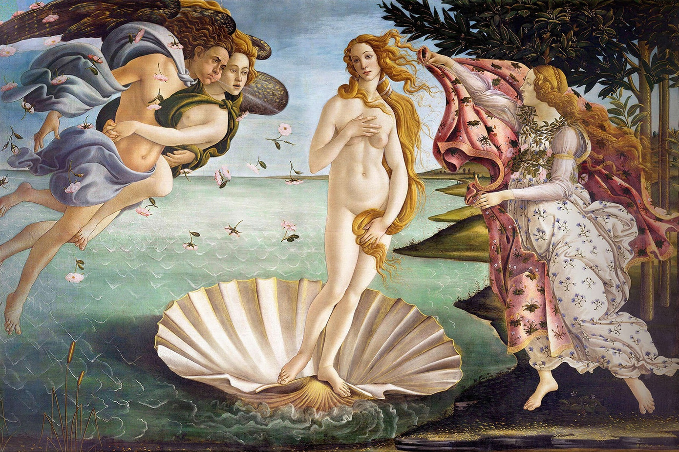 The Birth of Venus (Sự ra đời của thần Vệ Nữ) của danh họa Italy Sandro Botticelli được hoàn thành vào cuối thế kỷ 15. Bức tranh mô tả nữ thần Venus ra đời từ bọt biển, đứng trên vỏ sò và được bao quanh bởi các nhân vật thần thoại khác. Bức tranh là ví dụ điển hình về phong cách của Botticelli - đặc trưng bởi đường nét tinh tế, màu sắc nhẹ nhàng và bố cục hài hòa. Tính biểu tượng và chủ đề về vẻ đẹp, tình yêu và sự tái sinh khiến bức tranh trở thành kiệt tác vượt thời gian, tiếp tục làm say mê và truyền cảm hứng cho người xem trên khắp thế giới đến tận ngày nay. Bức tranh được đặt trong phòng trưng bày Uffizi ở Florence, Italy. Nó được nhiều người coi là một trong những bức tranh đẹp và mang tính biểu tượng nhất từng được tạo ra.