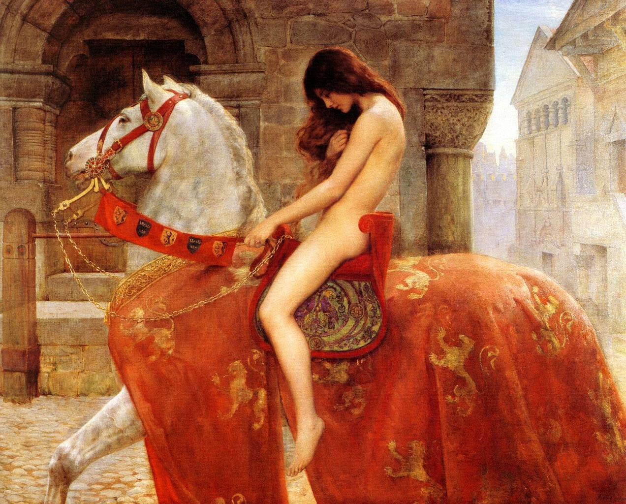 Lady Godiva (Thiếu phụ Godiva) của John Maler Collier là bức tranh tuyệt đẹp từ thời Victoria mô tả nhân vật huyền thoại, Lady Godiva - Nữ bá tước dũng cảm khỏa thân cưỡi ngựa đi một vòng quanh thành phố Coventry, Anh, để phản đối các khoản thuế nặng nề do chồng bà áp đặt. Trong tranh, Lady Godiva ngồi trên lưng ngựa trong trạng thái không mảnh vải che thân, chỉ có mái tóc dài phủ lên người. Tác phẩm thể hiện vẻ đẹp của cơ thể con người và tiềm năng kể chuyện thông qua nghệ thuật. Collier thông qua tài năng của mình ghi lại vẻ đẹp duyên dáng và lòng can đảm của Lady Godiva, đưa “đứa con tinh thần” trở thành biểu tượng tiêu biểu cho những bức tranh khỏa thân cổ điển trong nghệ thuật.