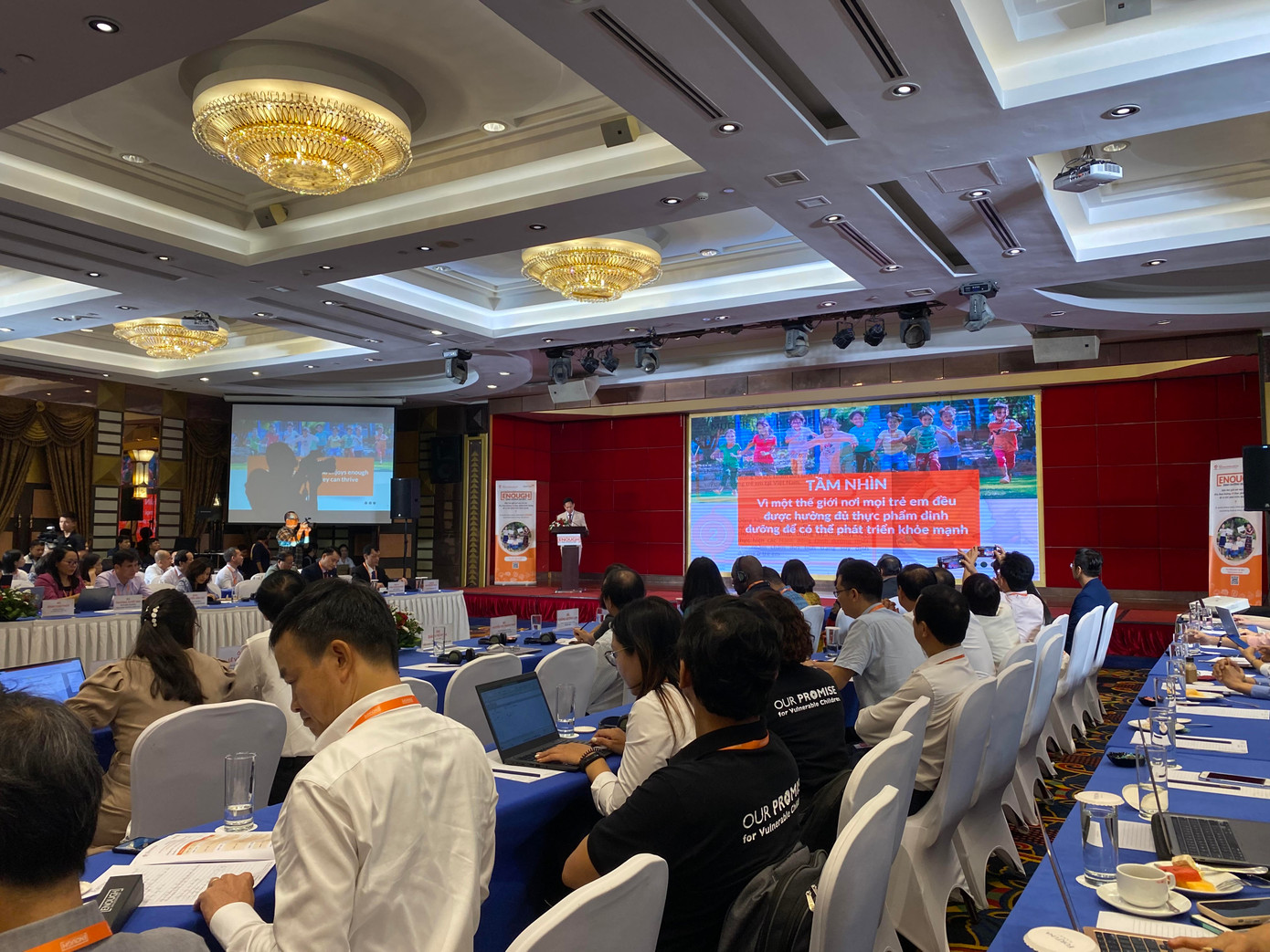 Lễ phát động Sáng kiến Dinh dưỡng đủ đầy diễn ra ngày 5/8 tại Hà Nội. (Ảnh: Thu Loan) Lễ phát động Sáng kiến Dinh dưỡng đủ đầy diễn ra ngày 5/8 tại Hà Nội. (Ảnh: Thu Loan)