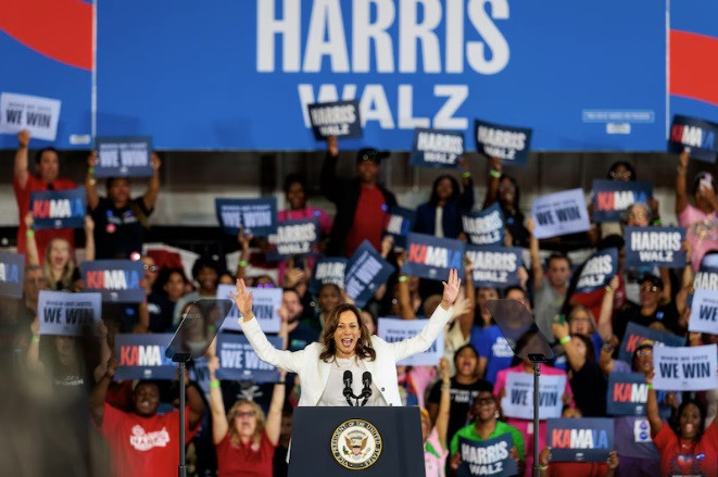 Ứng viên tổng thống đảng Dân chủ Kamala Harris đang thu hút sự quan tâm lớn của cử tri. (Ảnh: Jacob Hamilton) Ứng viên tổng thống đảng Dân chủ Kamala Harris đang thu hút sự quan tâm lớn của cử tri. (Ảnh: Jacob Hamilton)