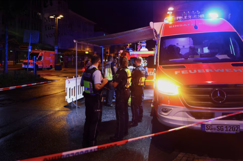 Hiện trường xảy ra vụ án đâm dao ở Đức. (Ảnh: Reuters) Hiện trường xảy ra vụ án đâm dao ở Đức. (Ảnh: Reuters)