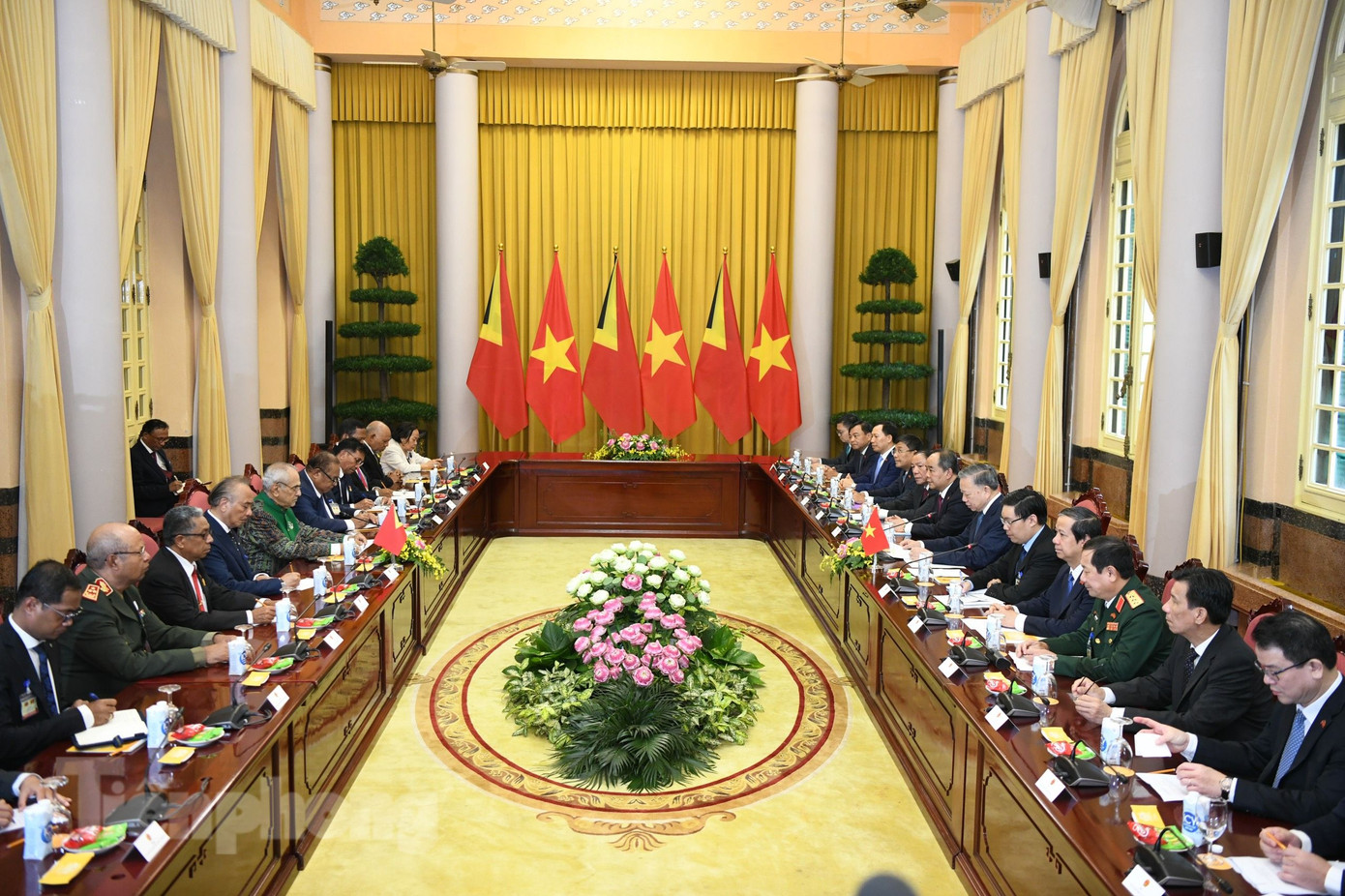 Toàn cảnh cuộc hội đàm ngày 1/8. (Ảnh: Như Ý) Toàn cảnh cuộc hội đàm ngày 1/8. (Ảnh: Như Ý)