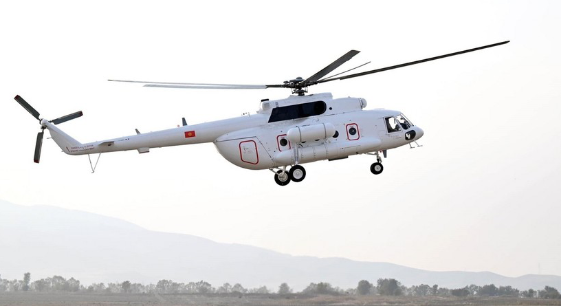 Một chiếc trực thăng Mi-8T.