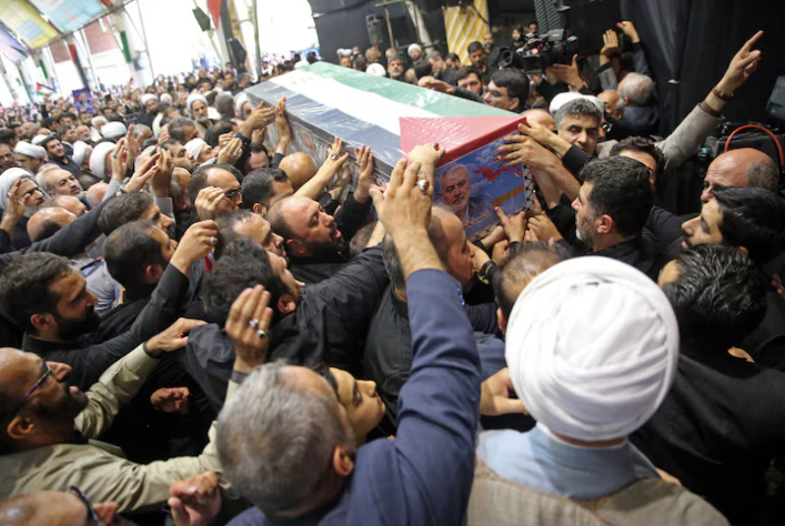 Lễ tang cố lãnh đạo Hamas Ismail Haniyeh ngày 2/8. (Ảnh: Reuters)