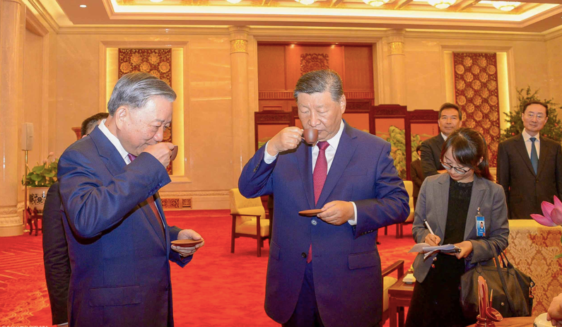 Tổng Bí thư, Chủ tịch nước Trung Quốc Tập Cận Bình trân trọng mời và cùng Tổng Bí thư, Chủ tịch nước Tô Lâm dự tiệc trà. (Ảnh: Baoquocte) Tổng Bí thư, Chủ tịch nước Trung Quốc Tập Cận Bình trân trọng mời và cùng Tổng Bí thư, Chủ tịch nước Tô Lâm dự tiệc trà. (Ảnh: Baoquocte)