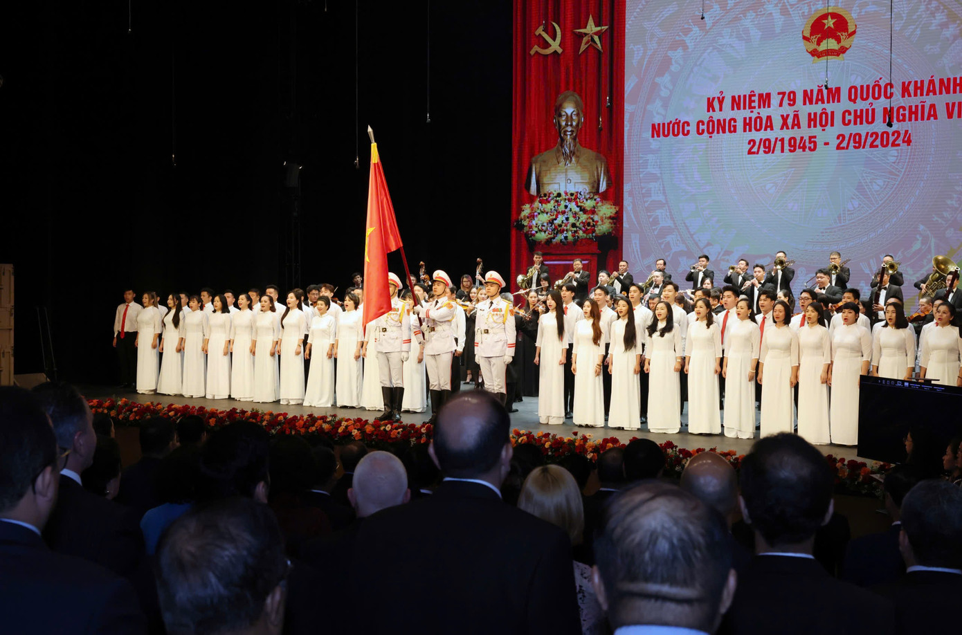 Chương trình nghệ thuật kỷ niệm 79 năm Quốc khánh nước CHXHCN Việt Nam. (Ảnh: Quang Phúc)