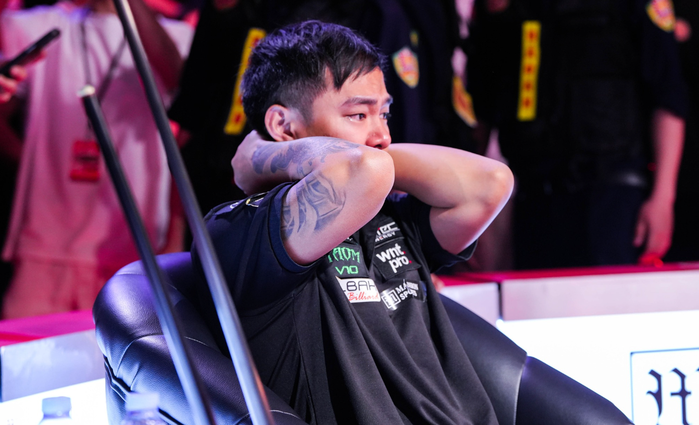 Johann Chua xúc động sau khi giành chức vô địch Ha Noi Open Pool 2024 (ảnh Hiển Trần) Johann Chua xúc động sau khi giành chức vô địch Ha Noi Open Pool 2024 (ảnh Hiển Trần)