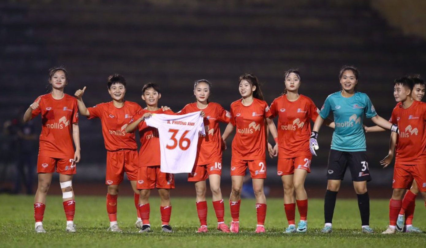 Giải bóng đá nữ U19 quốc gia diễn ra với nhiều trận đấu gay cấn và bất ngờ. (ảnh Thu Trang)