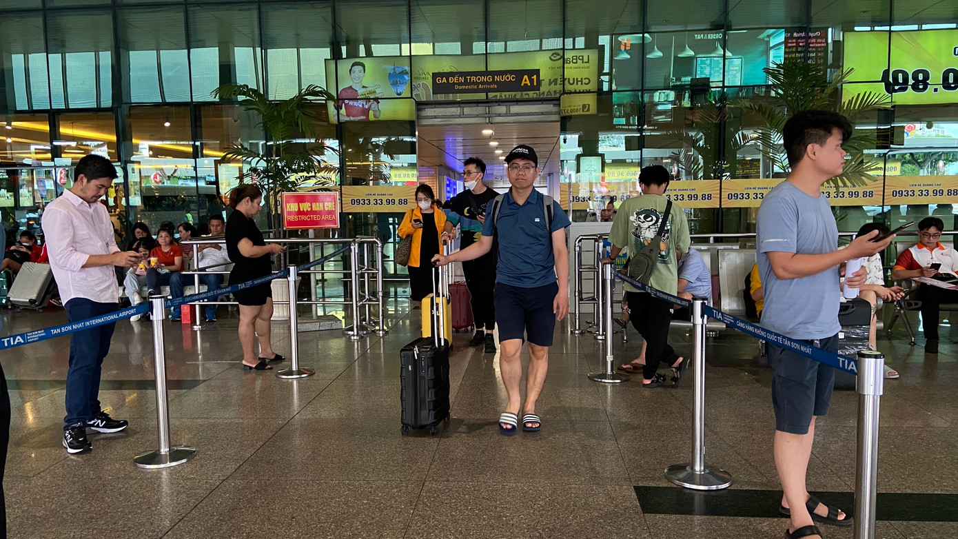 Theo ghi nhận, đến chiều 4/9, khu vực ga đến trong nước - Cảng HKQT Tân Sơn Nhất vẫn khá thông thoáng.