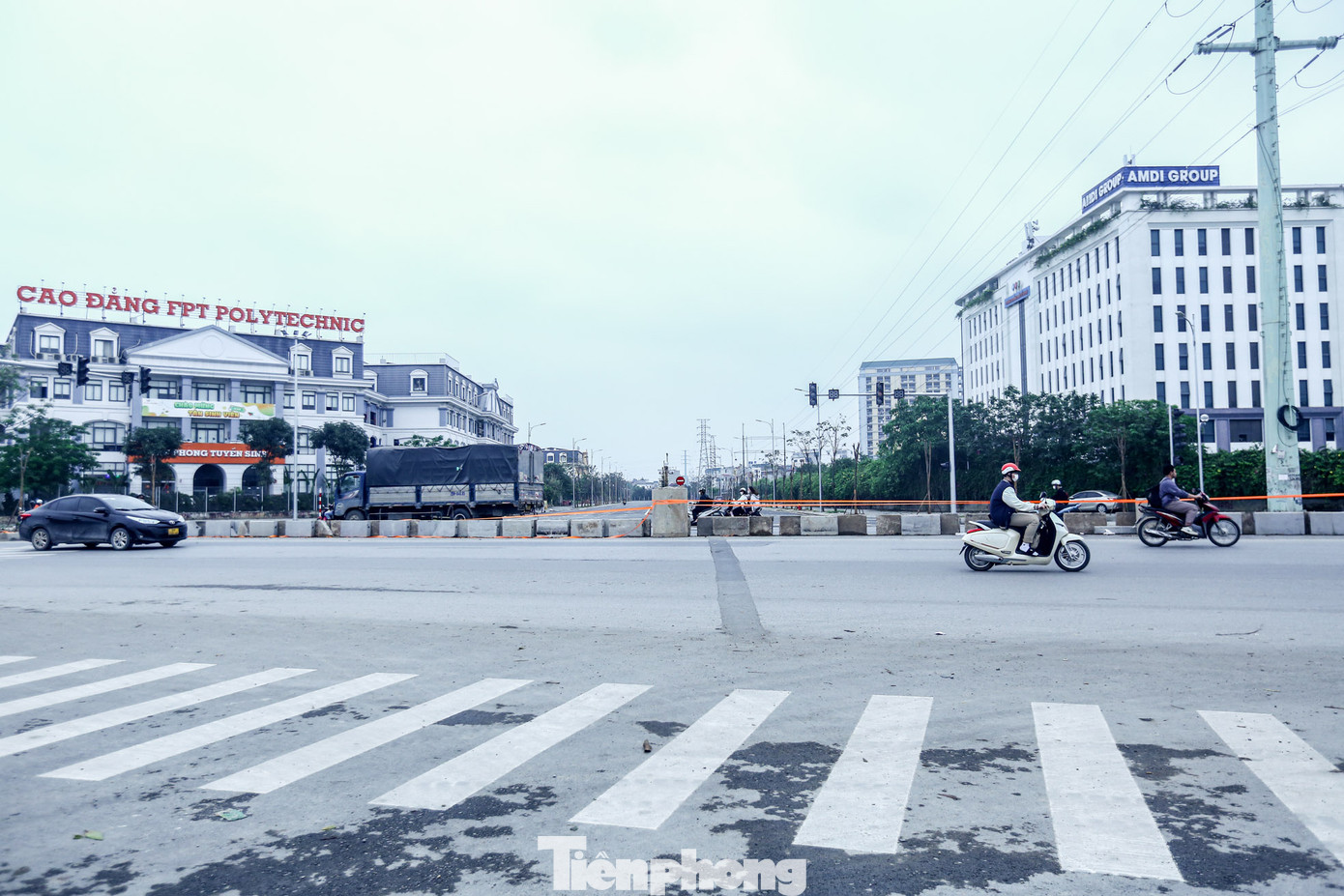 Hình ảnh tuyến đường mới tại nút giao phố Trịnh Văn Bô.