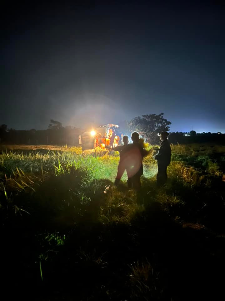 Người dân ở xã Xuân Giang, huyện Thọ Xuân thu hoạch lúa trong đêm 5/9 Người dân ở xã Xuân Giang, huyện Thọ Xuân thu hoạch lúa trong đêm 5/9