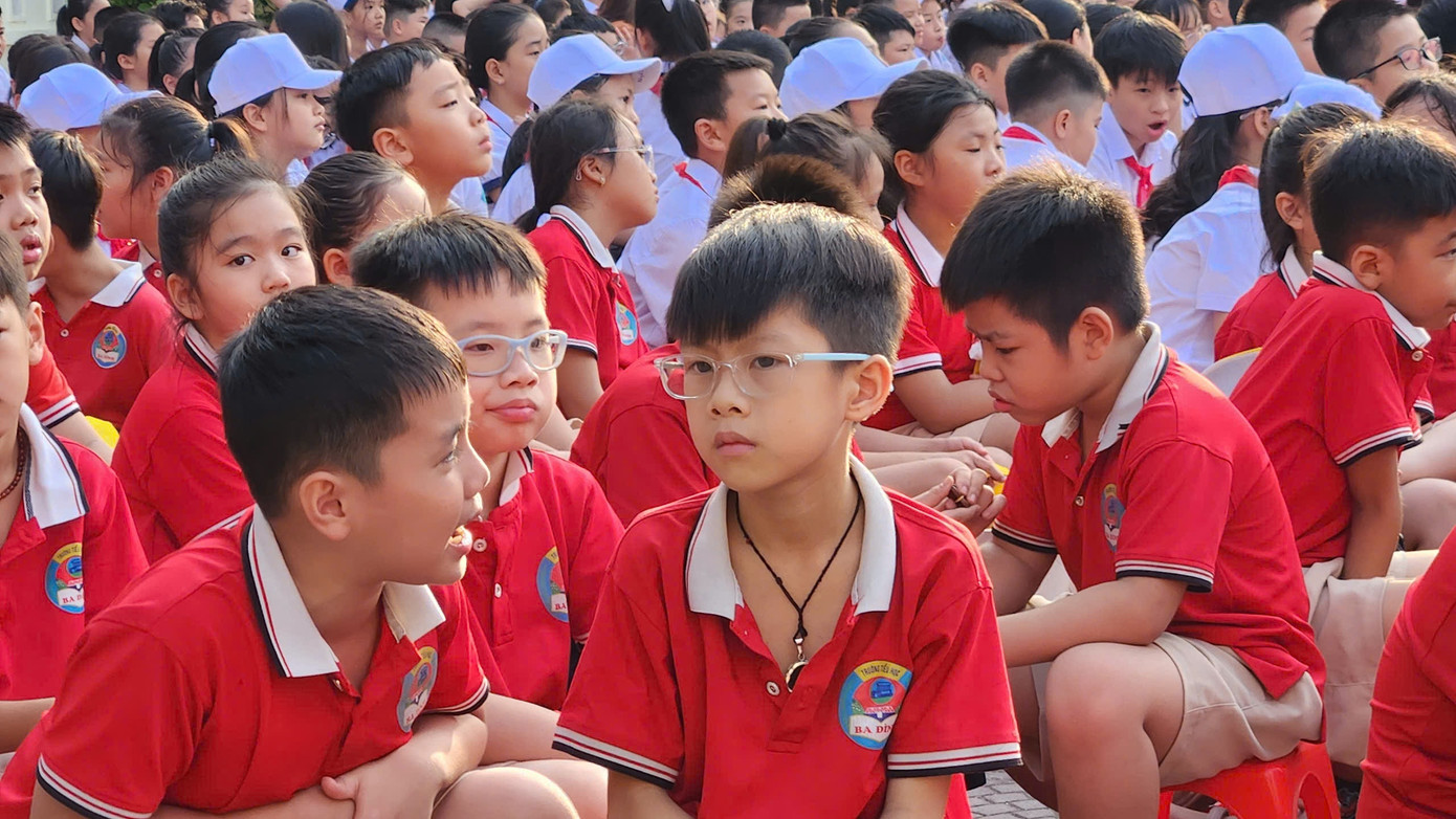 Học sinh Trường tiểu học Ba Đình (TP Thanh Hoá) dự lễ khai giảng năm học 2024-2025 Học sinh Trường tiểu học Ba Đình (TP Thanh Hoá) dự lễ khai giảng năm học 2024-2025