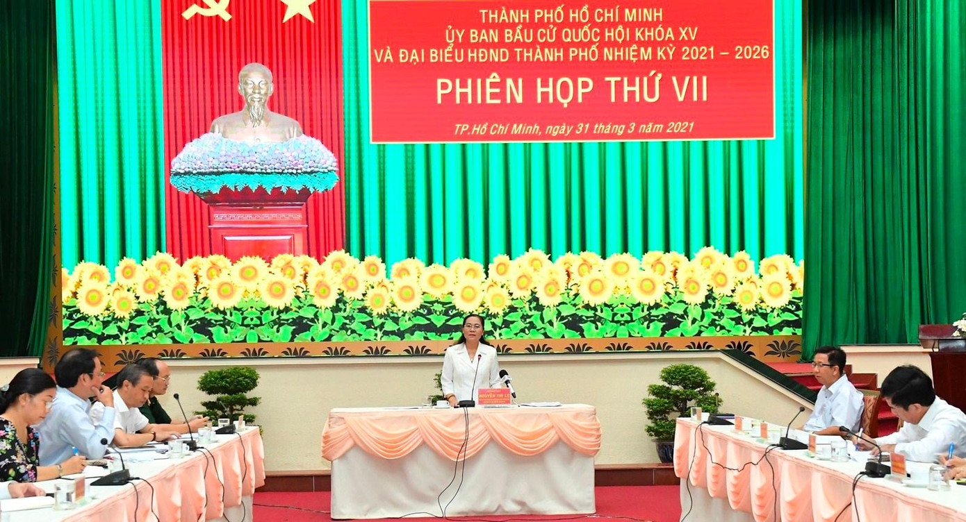 Ủy ban Bầu cử TPHCM họp phiên họp thứ VII dưới sự chủ trì của Chủ tịch HĐND TPHCM Nguyễn Thị Lệ - Chủ tịch Ủy ban Bầu cử TPHCM Ủy ban Bầu cử TPHCM họp phiên họp thứ VII dưới sự chủ trì của Chủ tịch HĐND TPHCM Nguyễn Thị Lệ - Chủ tịch Ủy ban Bầu cử TPHCM