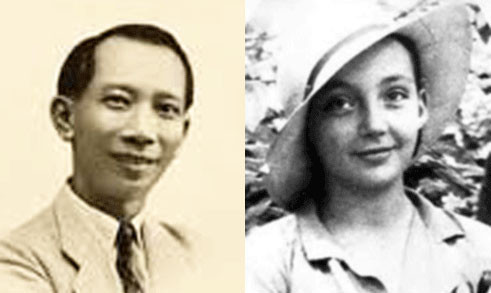 Ông Huỳnh Thủy Lê và bà Manguerite Duras