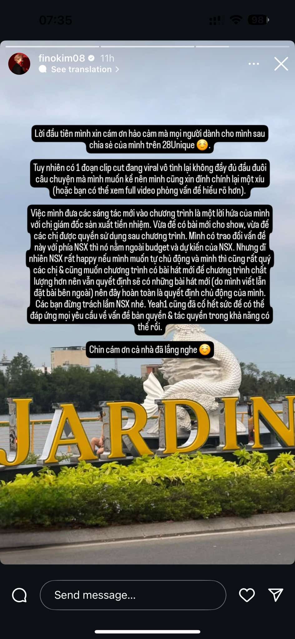 Hứa Kim Tuyền chia sẻ về vấn đề phải tự bỏ tiền túi để làm chương trình.