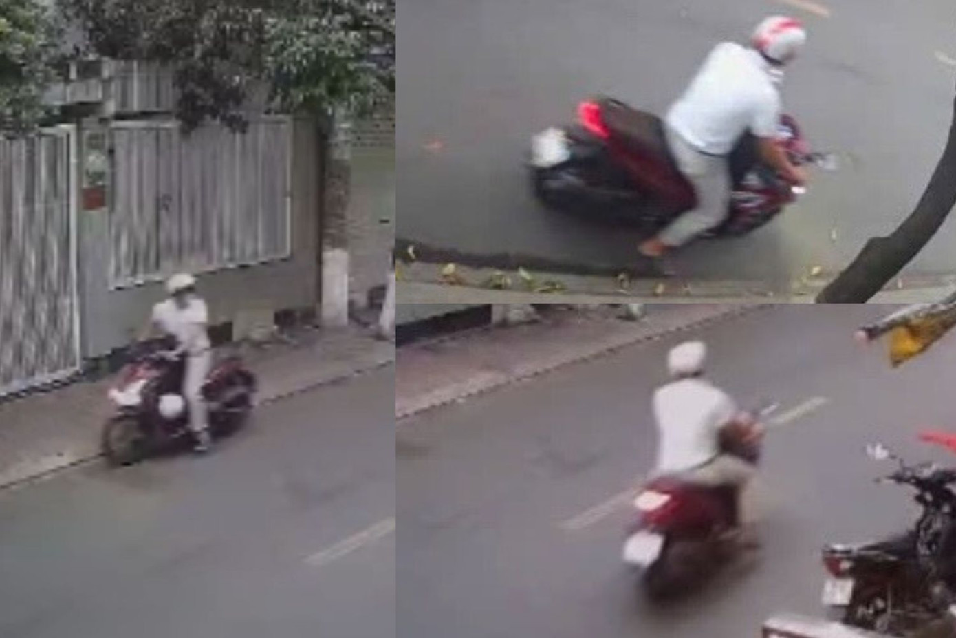 Hình ảnh kẻ quấy rối được camera ghi lại.