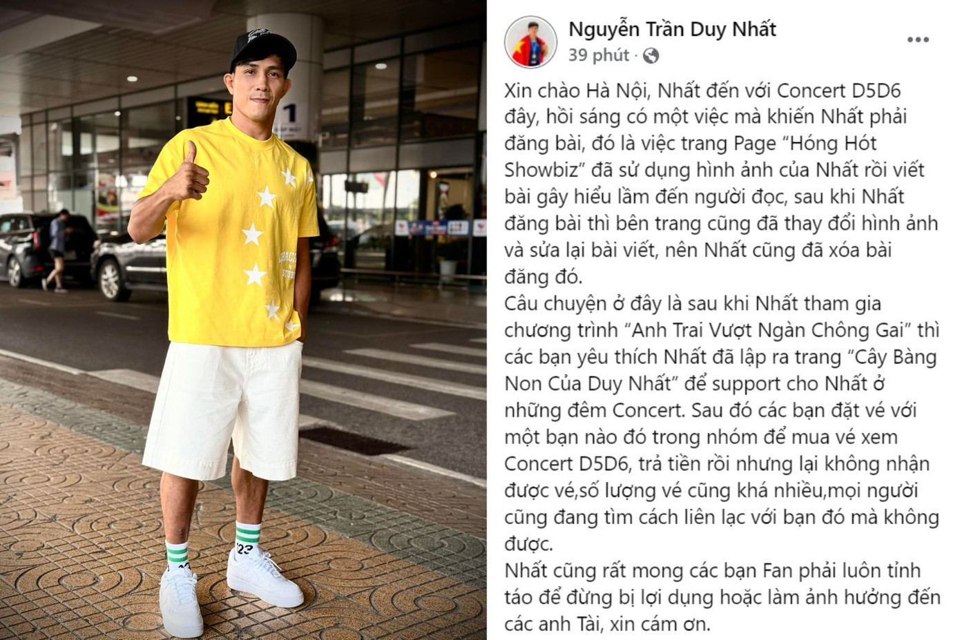 "Anh tài" Duy Nhất đã nắm được sự cố FC đang gặp phải, mong fan luôn tỉnh táo đề không bị lợi dụng hay làm ảnh hưởng đến các "anh tài". "Anh tài" Duy Nhất đã nắm được sự cố FC đang gặp phải, mong fan luôn tỉnh táo đề không bị lợi dụng hay làm ảnh hưởng đến các "anh tài".