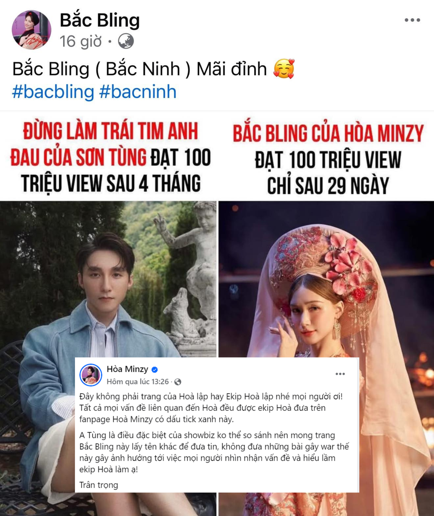 Hòa Minzy tố một trang Facebook dùng tên bài hát của cô để làm "truyền thông bẩn".