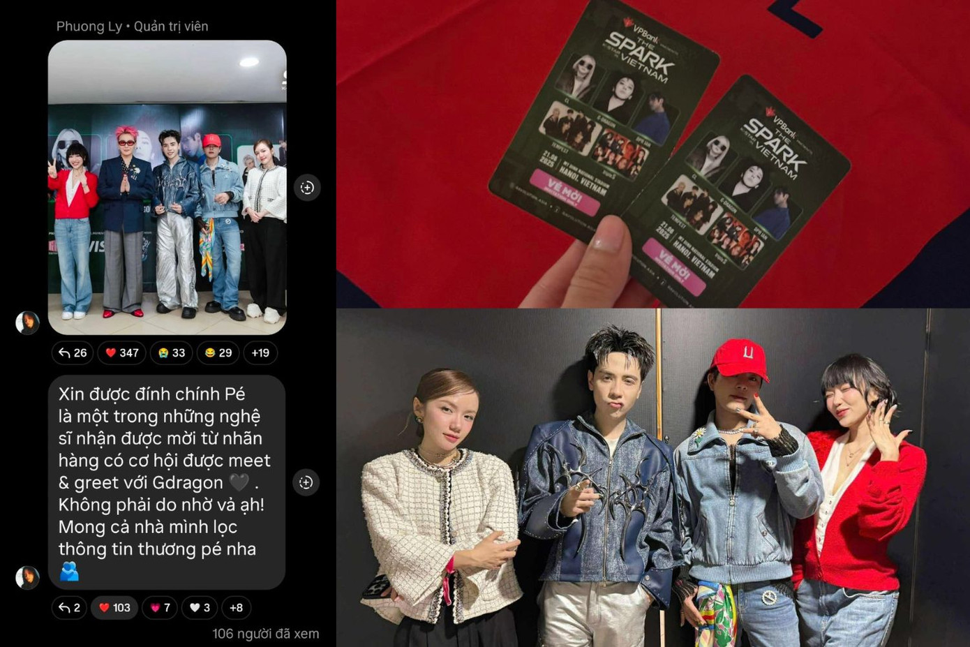 Phương Ly đính chính giữa đồn đoán "nhờ vả" để vào hậu trường chụp ảnh cùng G-Dragon. Phương Ly đính chính giữa đồn đoán "nhờ vả" để vào hậu trường chụp ảnh cùng G-Dragon.