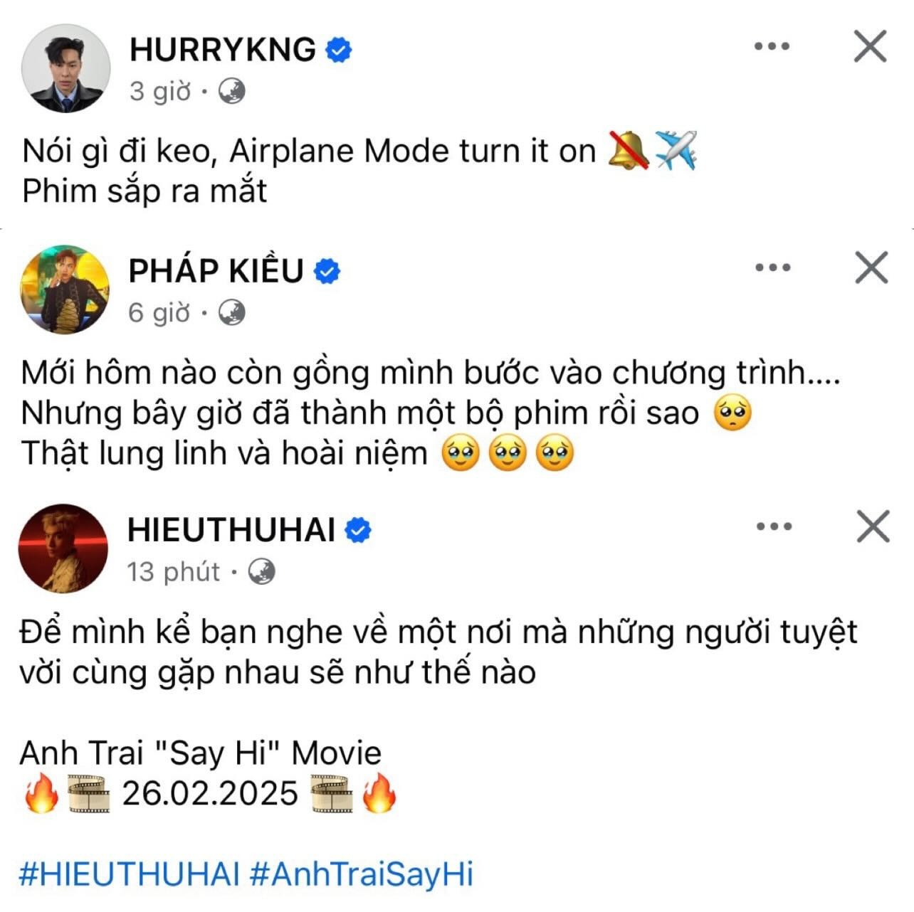 HURRYKNG, Pháp Kiều, HIEUTHUHAI rưng rưng khi xem lại hành trình "Say Hi".