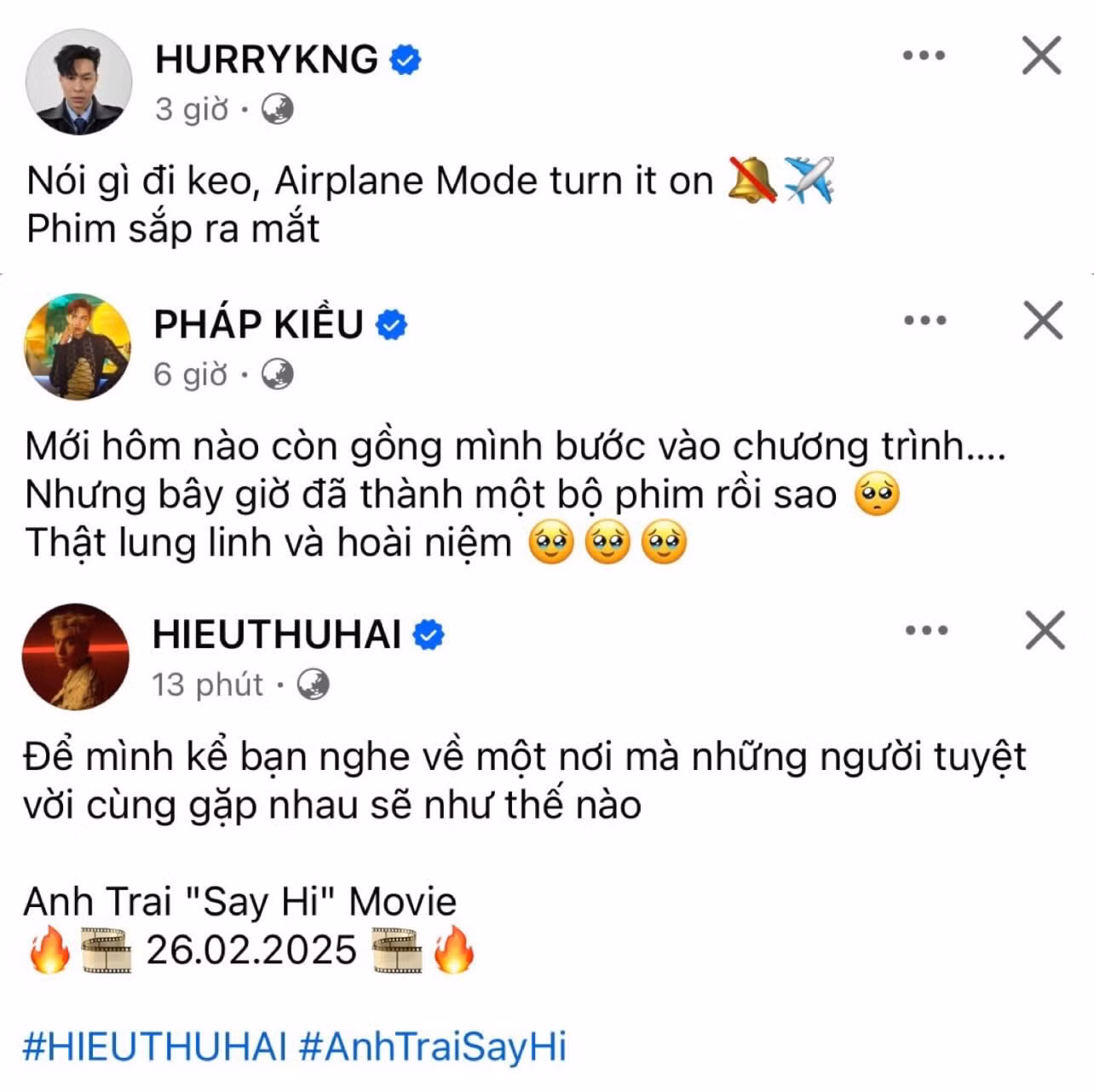 HURRYKNG, Pháp Kiều, HIEUTHUHAI rưng rưng khi xem lại hành trình "Say Hi".