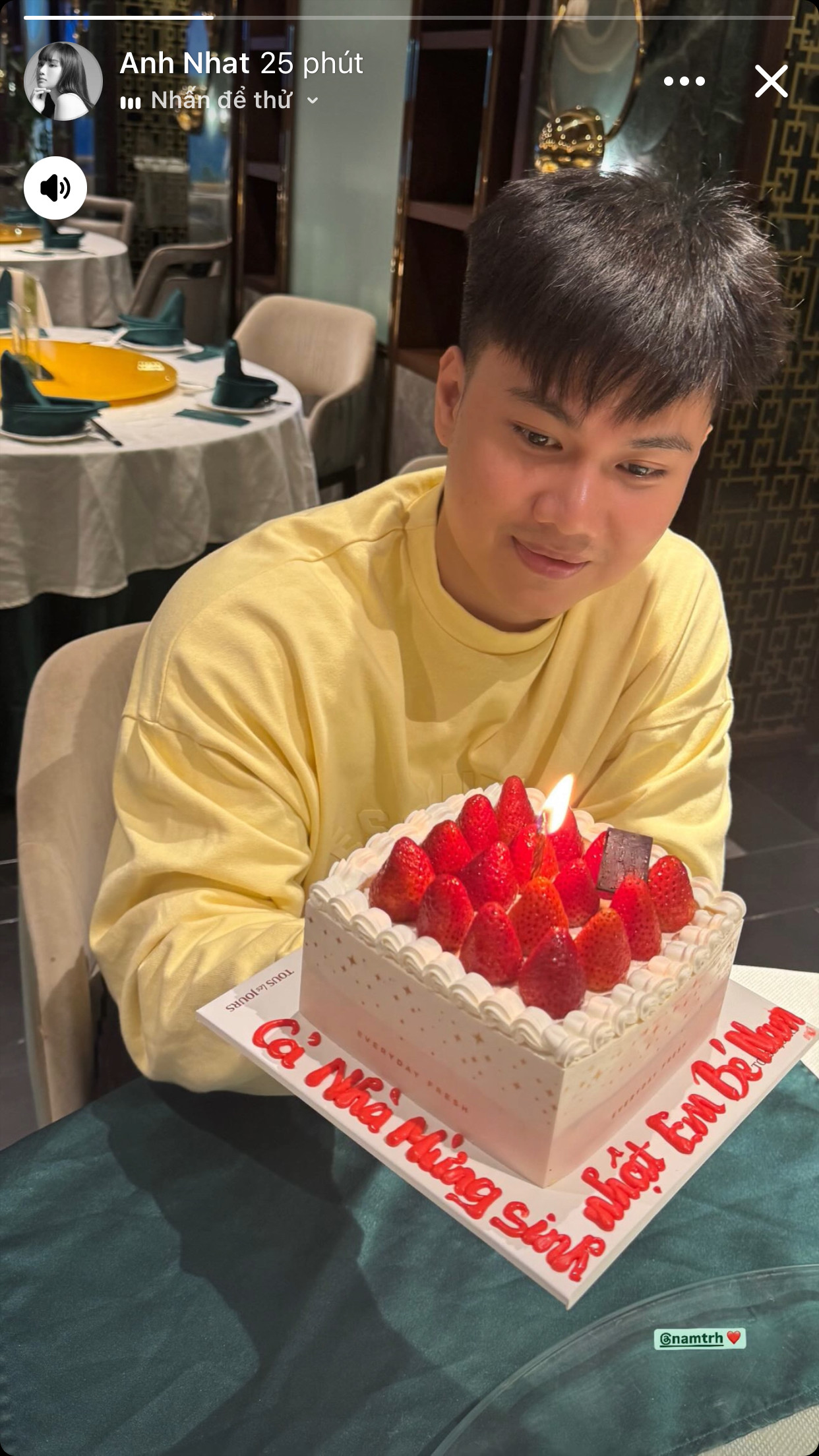 Nam Vlog từng xuất hiện trên Story của Miu Lê, cả hai đón sinh nhật cùng nhau.