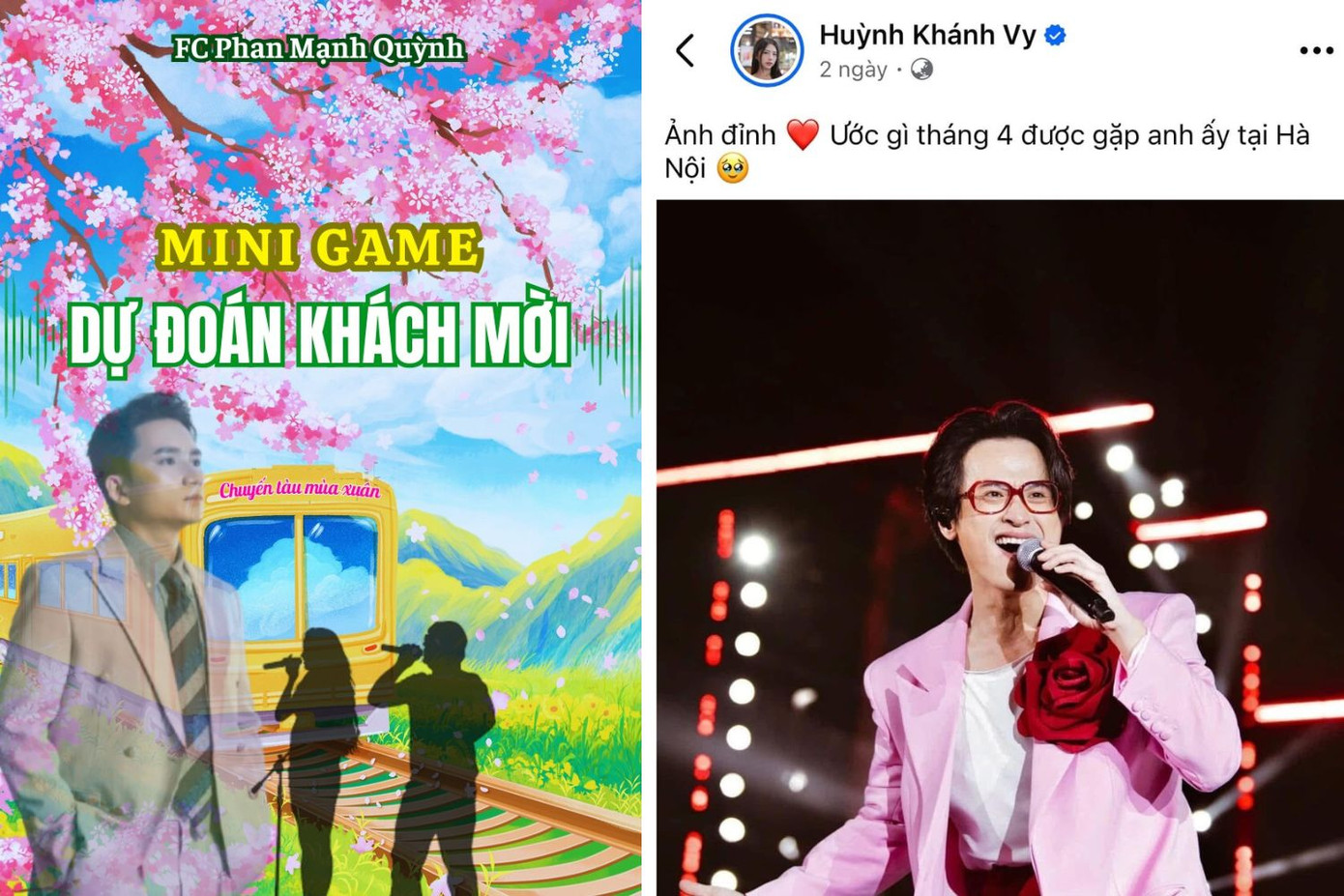 Netizen cho rằng bà xã Phan Mạnh Quỳnh đang ẩn ý Hà Anh Tuấn sẽ song ca cùng chồng.