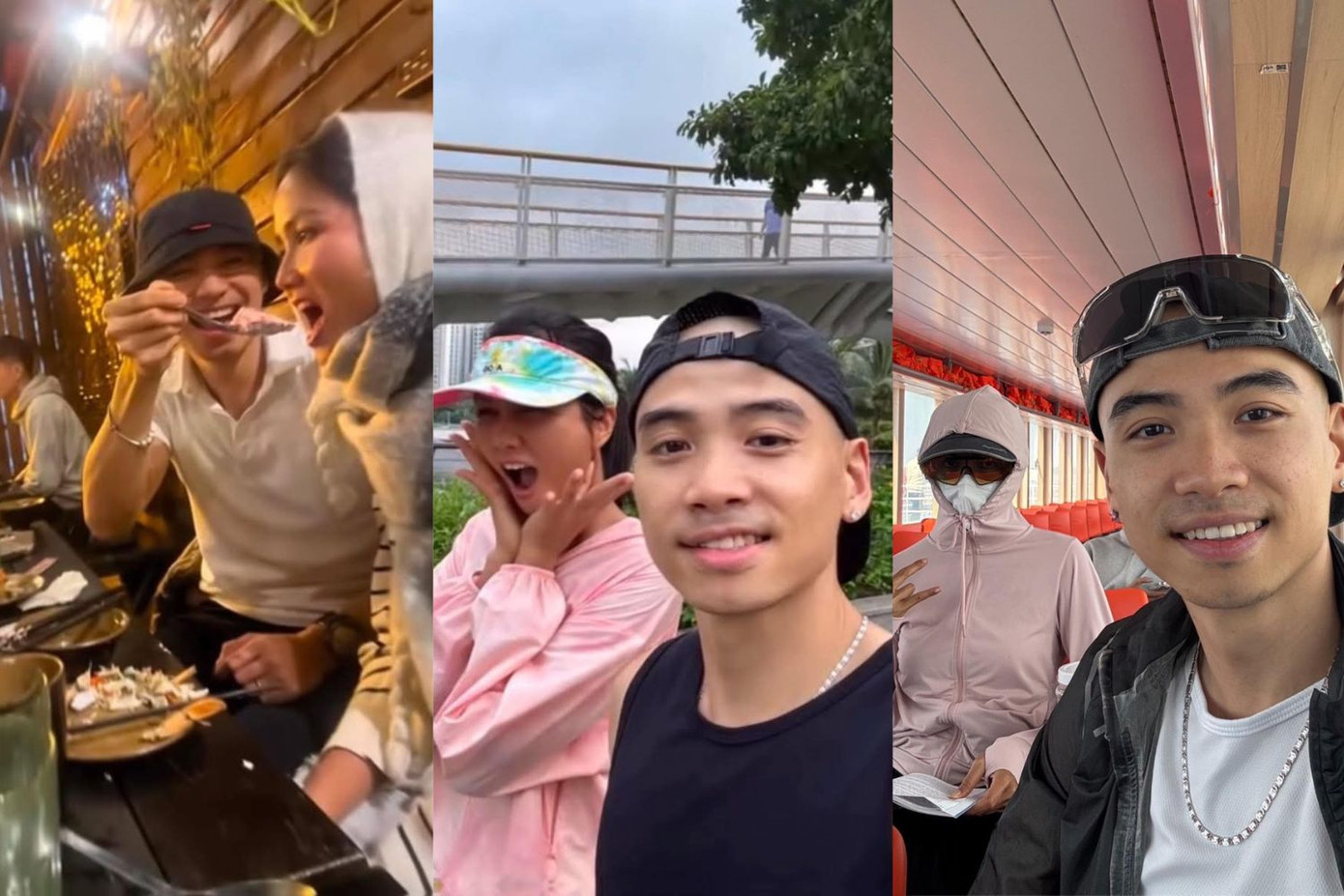 Dù 7 năm trước hay hiện tại, Tuấn Khôi vẫn giữ thói quen chụp ảnh "dìm" nhan sắc vợ, tạo nên loạt meme hài hước. Đó cũng là lý do anh thường xuyên bị vợ cho vào "danh sách chặn".