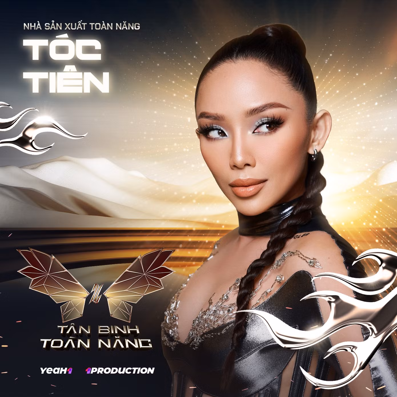 Tóc Tiên bày tỏ sự thích thú khi bắt đầu một hành trình mới: "Ném lại một cái liếc để rời xa các chị đẹp, em cũng đẹp mà lao vô với các "hồng hài nhi" năm 2025".
