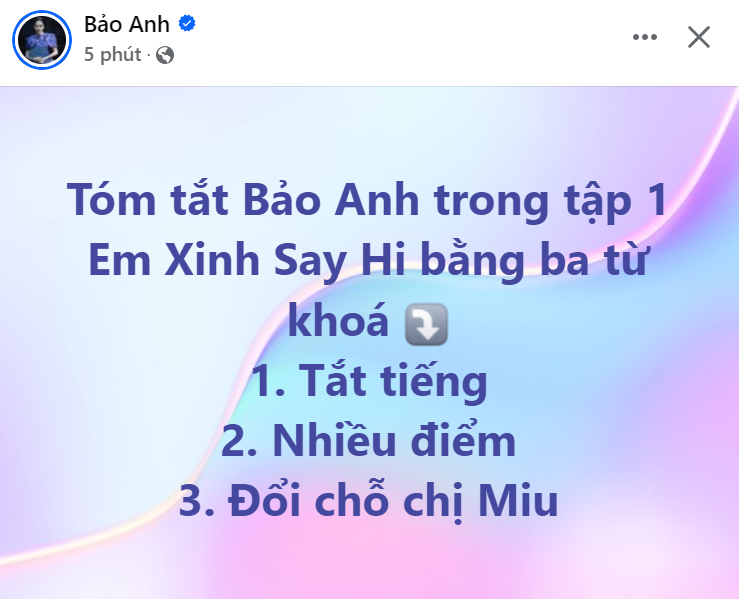 Sau màn hoán đổi vị trí chấn động khiến Miu Lê "đau đớn, gục ngã", Bảo Anh nhận về loạt bình luận: "Đủ wow rồi nha chị ơi". Sau màn hoán đổi vị trí chấn động khiến Miu Lê "đau đớn, gục ngã", Bảo Anh nhận về loạt bình luận: "Đủ wow rồi nha chị ơi".