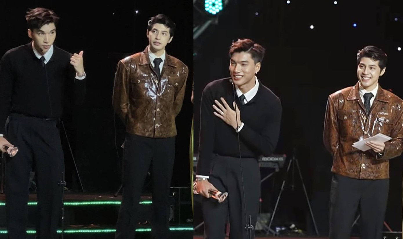 Bức ảnh được chụp tại lễ trao giải Làn Sóng Xanh vào đầu năm 2024, Noo Phước Thịnh - HIEUTHUHAI cách nhau 11 tuổi nhưng khán giả cứ ngỡ là đôi bạn đồng niên. Bức ảnh được chụp tại lễ trao giải Làn Sóng Xanh vào đầu năm 2024, Noo Phước Thịnh - HIEUTHUHAI cách nhau 11 tuổi nhưng khán giả cứ ngỡ là đôi bạn đồng niên.