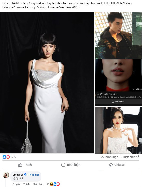 Động thái của Emma Lê khiến netizen chắc nịch cô sẽ là &quot;nàng thơ&quot; mới của HIEUTHUHAI.