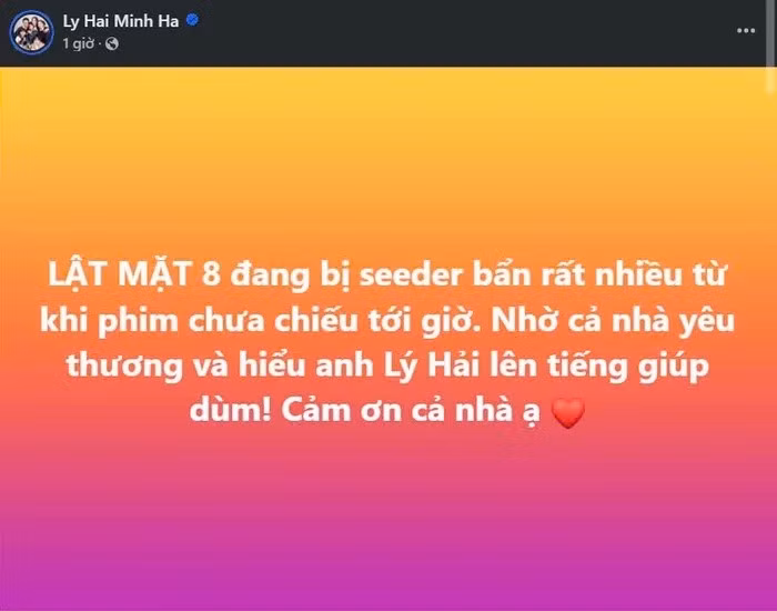 Trước đó, ngày 29/4, trên trang cá nhân, vợ chồng Lý Hải - Minh Hà đã đăng bài "cầu cứu" khán giả vì xuất hiện nhiều bình luận hạ bệ, chê phim dù chưa tới giờ chiếu.