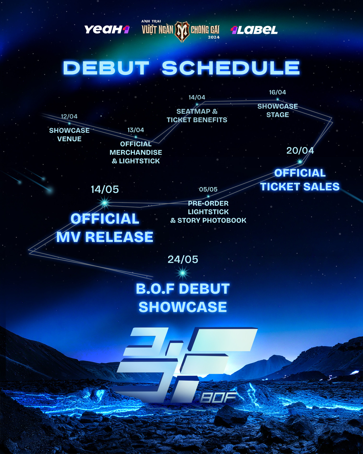 B.O.F công bố lịch trình chuẩn bị cho sân khấu debut sắp tới.