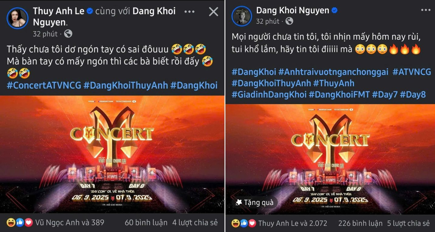 "Anh tài" Đăng Khôi và bà xã tích cực "sì-poi" về concert ATVNCG.