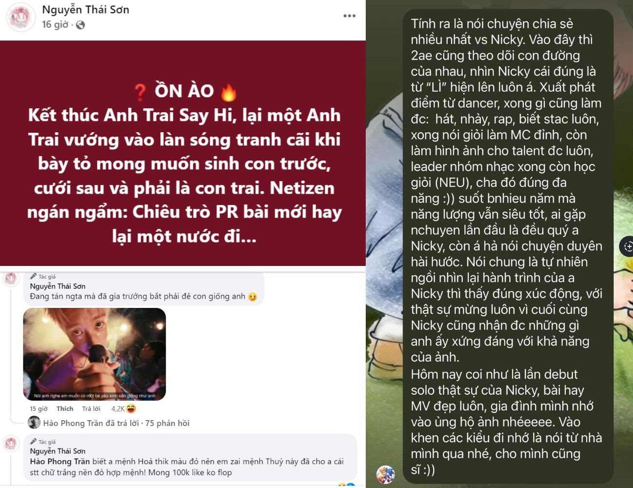 "Giám đốc truyền thông" JSOL "vào việc PR" bài mới cho NICKY, xúc động chia sẻ: "Thật sự mừng luôn vì cuối cùng NICKY cũng nhận được những gì anh ấy xứng đáng với khả năng của ảnh". "Giám đốc truyền thông" JSOL "vào việc PR" bài mới cho NICKY, xúc động chia sẻ: "Thật sự mừng luôn vì cuối cùng NICKY cũng nhận được những gì anh ấy xứng đáng với khả năng của ảnh".