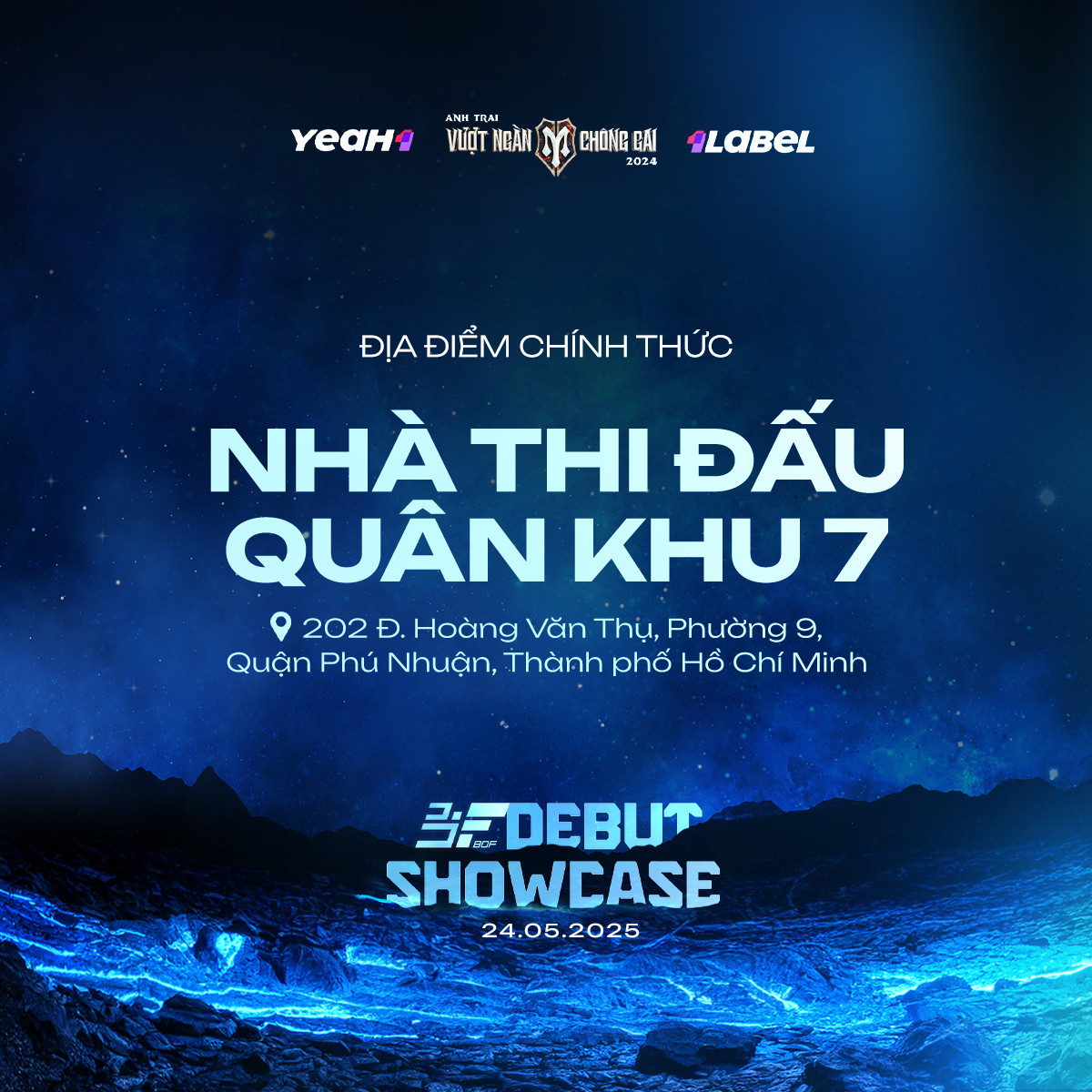 Đêm nhạc của các "anh tài" chốt địa điểm tổ chức tại Nhà thi đấu Quân khu 7, TP.HCM.