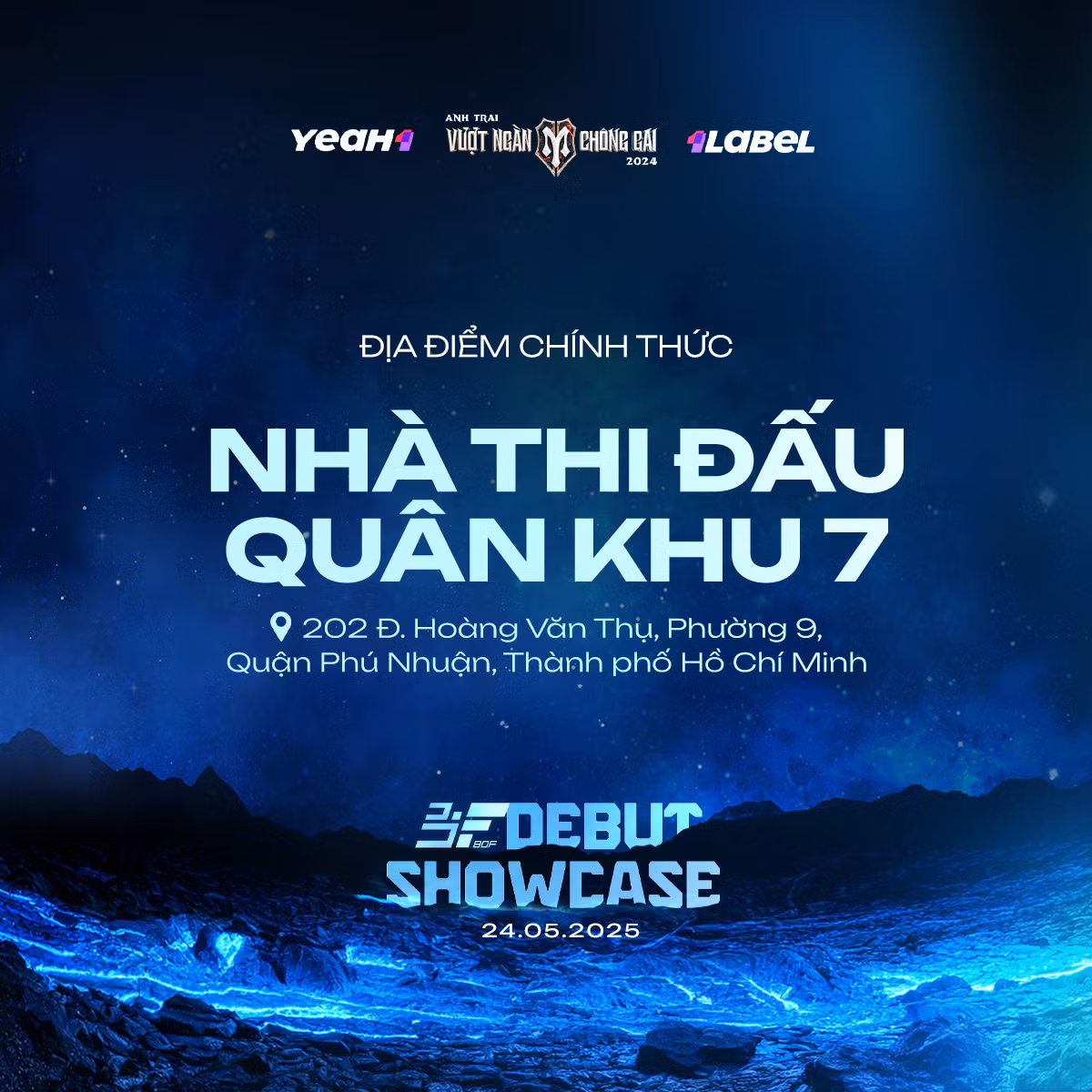 Đêm nhạc của các "anh tài" chốt địa điểm tổ chức tại Nhà thi đấu Quân khu 7, TP.HCM.