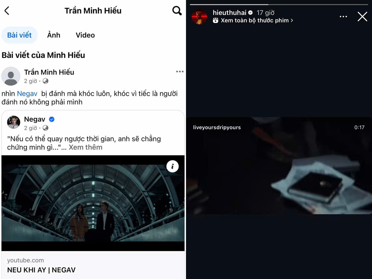Chia sẻ MV ủng hộ NEGAV nhưng HIEUTHUHAI vẫn không quên "khịa" em út.